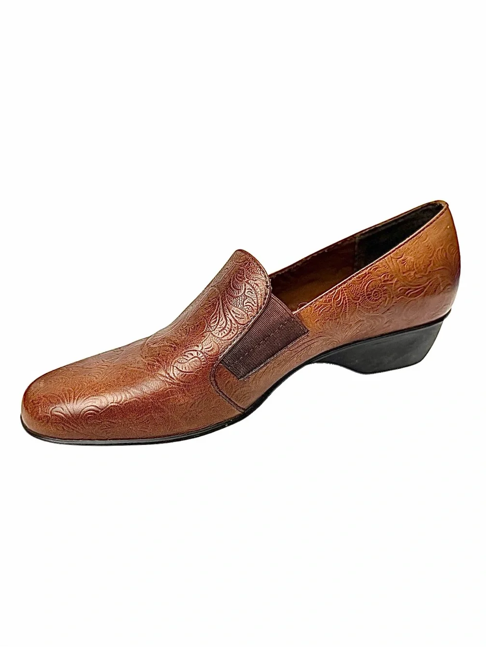 Walking Cradles Embossed Leather Clog Dress Loafers Women’s Size 7M Pre-Owned